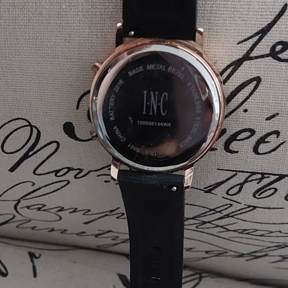 INC International Concepts Black Rose Gold Digital Watch - Picture 7 of 8